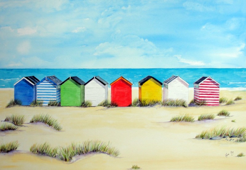 Southwold Beach Huts Card 
