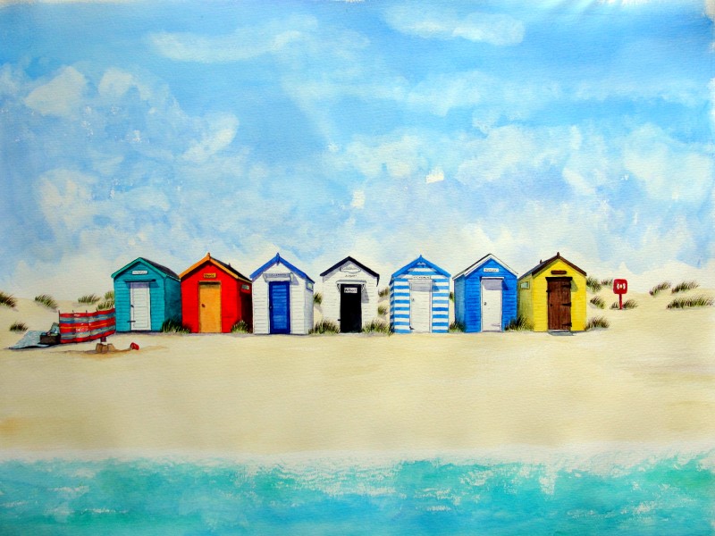 Picnic by Southwold Huts Print £35