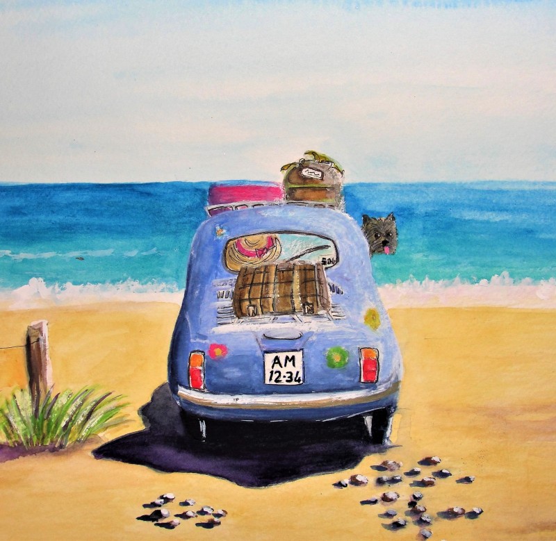 Going to the Beach Card
