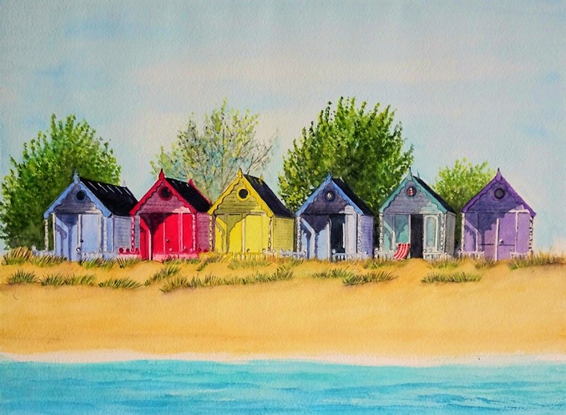 Mersea Island Beach Huts -Print £40