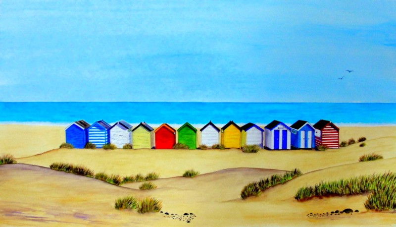 Southwold Beach Huts Panorama 